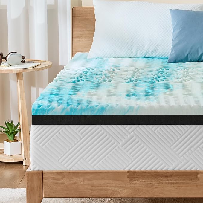Firm Mattress Topper Twin Size 3 Inch, Pain Relieving Foam Bed Topper for Extra Support, 5-Zone Memory Foam&High-Density Foam Mattress Pad, CertiPUR-US Certified