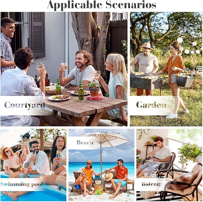 4 Piece Outdoor Patio Furniture Set, All-Weather Wicker Conversation Sets Include Coffee Table, Armchair, Loveseat, Sectional Furniture for Indoor Outdoor Backyard Pool Garden (Gray & Beige)