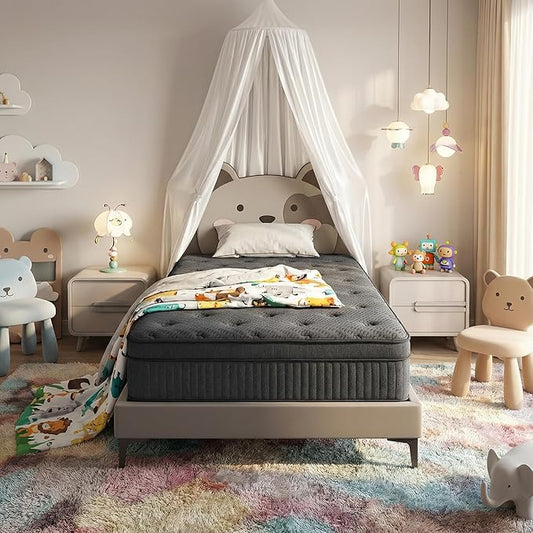 Twin Size Mattress - 12 Inch Twin Mattress- Hybrid Memory Foam Mattress,Pressure Relief, Cooling Breathable Cover, CertiPUR-US Certified, Bed-in-a-Box
