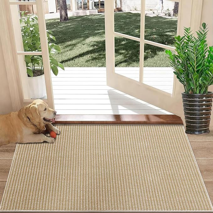 HEBE Indoor Door Mat 32"x48", Non Slip Front Door Mat Indoor Entrance, Low-Profile Entryway Mats Welcome Doormat, Washable Dirt Trapper Mat Floor Carpet for Kitchen Entry Mat - Image 7