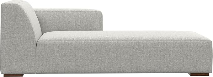 SIMPLIHOME Rex Right Chaise Sofa Module in 100% Recycled Polyester Tightly Woven Performance Fabric, Pale Grey, 44-inches W x 69.5-inches D, Handcrafted Modern-Style Right-Arm Chaise Lounge Chair