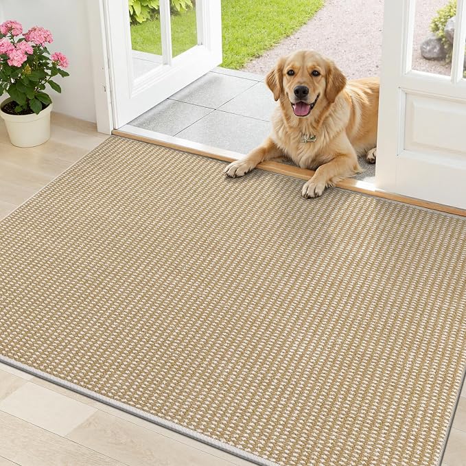 HEBE Indoor Door Mat 32"x48", Non Slip Front Door Mat Indoor Entrance, Low-Profile Entryway Mats Welcome Doormat, Washable Dirt Trapper Mat Floor Carpet for Kitchen Entry Mat by HEBE