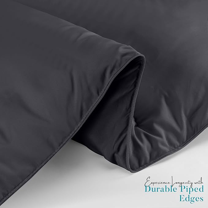 Utopia Bedding Twin Comforter Duvet Insert, Quilted Grey Comforter with Corner Tabs, Box Stitched Down Alternative Comforters Twin Size 64 x 88 inches
