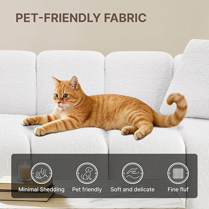 84" Boneless Couch No Assembly Required Loveseat Sofa Modern Deep Seat Cloud Couch Modern Compressed Sofa Oversized Upholstered 3-Seater for Living Room Bedroom