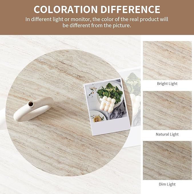 31.5" Modern Round Coffee Table,Small Coffee Tables Center Table with Metal Legs Wood Mars Marble-Patterned Tabletop for Living Room Office Apartment,Easy to Assemble, Wood Mars Marble