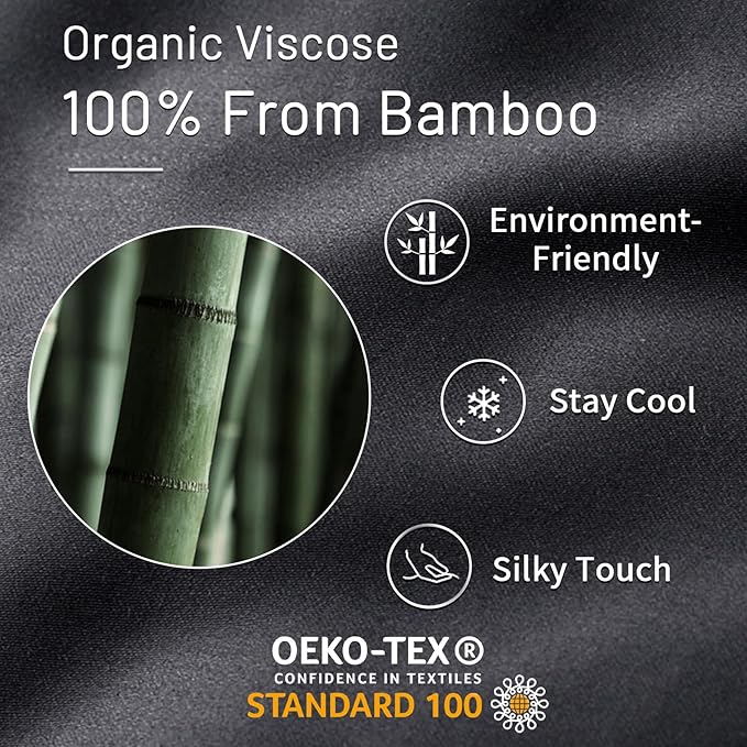 NEXHOME PRO Organic Natural Viscose from Bamboo Cooling Comforter King, Lightweight Duvet Insert, Summer Blanket, Bedding Down Alternative Cool Comforters for Hot Sleepers, Dark Grey 90" x 108"