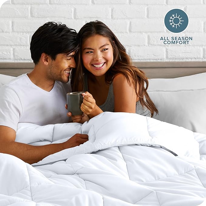Bare Home Duvet Insert Comforter - Oversized King - Goose Down Alternative - Ultra-Soft - Premium 1800 Series - All Season Warmth - Bedding Comforter (Oversized King, White)