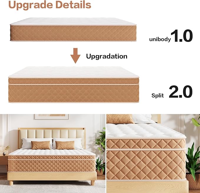 Full Size Mattress,12 Inch Full Mattress,Memory Foam Hybrid Mattresses for Back Pain Relief,Pressure Relief & Motion Isolation,CertiPUR-US Certified,Medium Firm,54"x75"