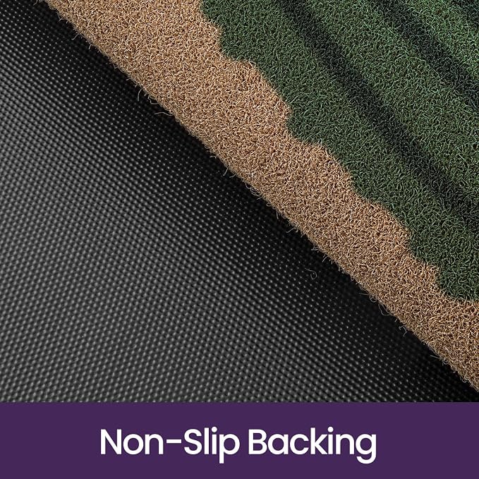 DEXI Front Door Mat Outside Entrance Coir, 32x48 Heavy Duty Entry Tropical Plant Doormat, Non Slip Exterior Entryway Floor Dirt Trapper for Porch Patio, Colorful Succulent - Image 6