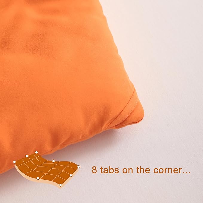 NTBAY Twin Comforter - Down Alternative Duvet Insert, All Season Bedding Quilted with Corner Tabs, Machine Washable, Soft Comforter Only, Orange