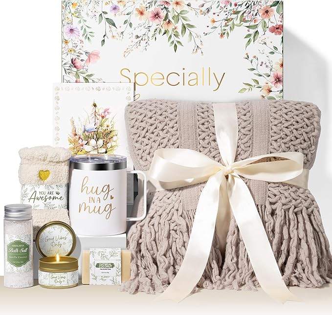 Self Care Gifts for Women Get Well Soon Gifts, Mothers Day Birthday Gifts for Women Care Package, Sympathy Gift Baskets Spa Gifts Thinking of You Inspirational Gifts for Mom Her Sister Grandma Friends