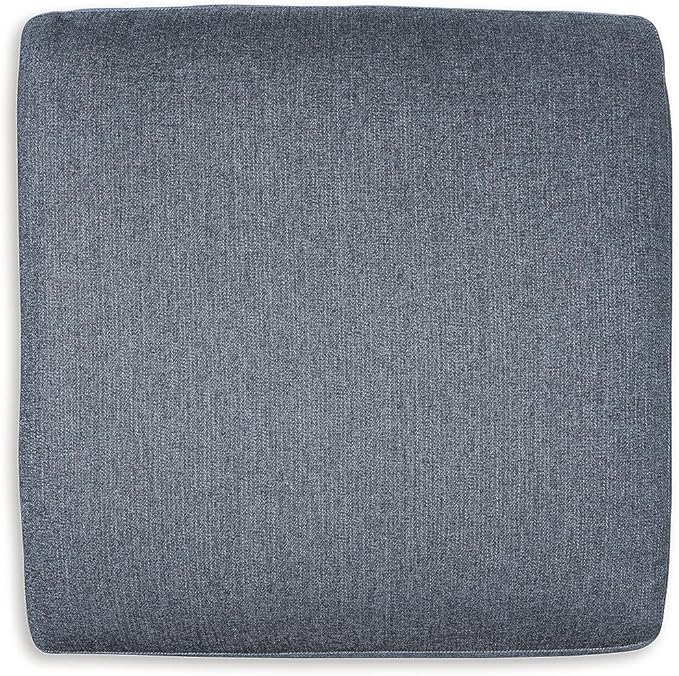 Signature Design by Ashley Modmax Casual Stain Resistant Upholstered Oversized Accent Ottoman, Blue