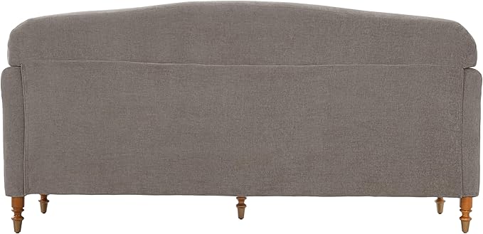 Christopher Knight Home Sola 77.5'' Modern Chenille Upholstered Loveseat Sofa with Rolled Armrest and Rubberwood Frame, 2-Seater Home Sofa Living Room, Comfy Couch for Hotel/Apartment, Brown