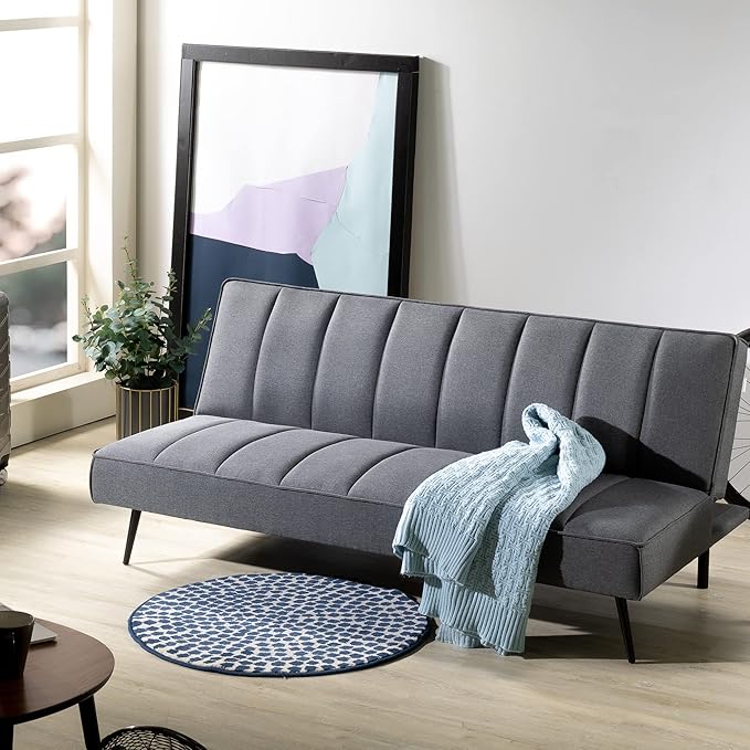 Zinus Quinn Sleeper Sofa, Convertible Sofa, Futon Sofa Bed, 2 in 1 Folding Sofa Bed for Apartments, Guest Rooms, and Compact Spaces