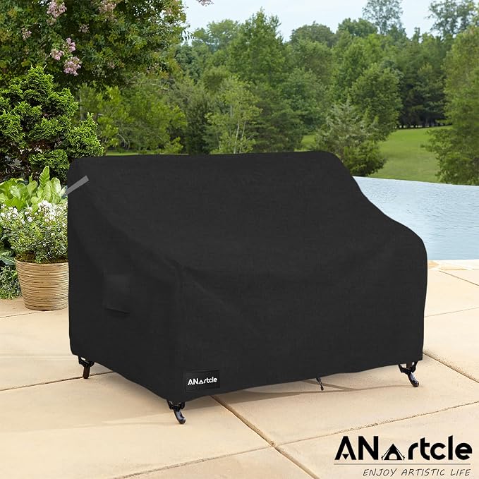 ANartcle 3-Seater Patio Sofa Cover,79W x 37D x 35H Inches Outdoor Couch Cover,100% Waterproof Heavy Duty Patio Sofa Covers,Patio Furniture Covers,Black - Image 5