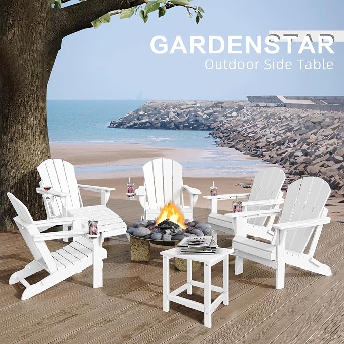 GARDENSTAR Outdoor Side Tables Adirondack, HDPE Small Table for Patio,Outside End Table for Porch, Deck, Pool, Weather Resistant/Easy Maintenance - Image 6