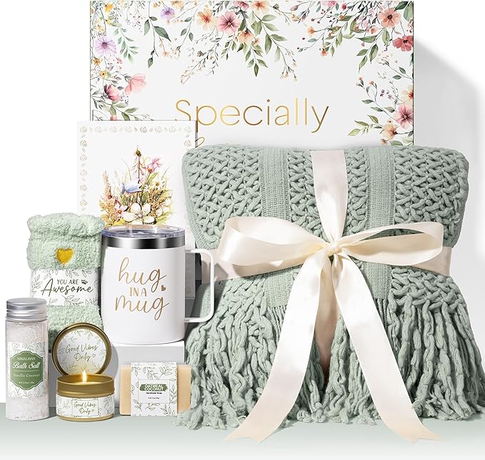 Self Care Gifts for Women Get Well Soon Gifts, Mothers Day Birthday Gifts for Women Care Package, Sympathy Gift Baskets Spa Gifts Thinking of You Inspirational Gifts for Mom Her Sister Grandma Friends