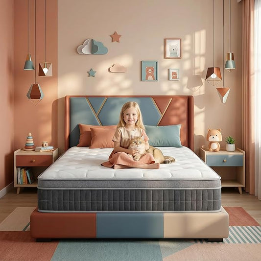 Twin Size Mattress - 14 Inch Twin Mattress- Hybrid Memory Foam Mattress,Pressure Relief, Cooling Breathable Cover, CertiPUR-US Certified, Bed-in-a-Box