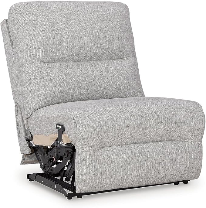 Signature Design by Ashley Acklen Place Stain Resistant Contemporary 5-Piece Power Reclining Sectional with Armrest, Throw Pillows and USB Port, Gray