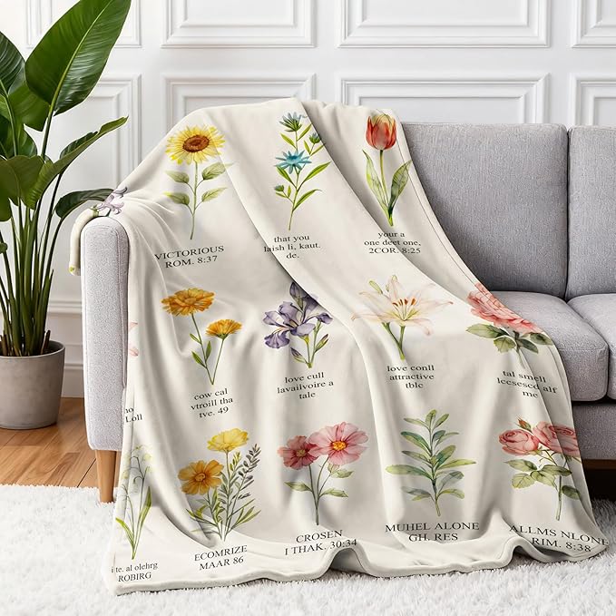 COMFAR Christian Gifts for Women Faith, Inspirational/Religious/Spiritual Gifts for Adults, Soft Throw Blankets for Women/Men, Personalized Blankets for Adults 40"x 50"