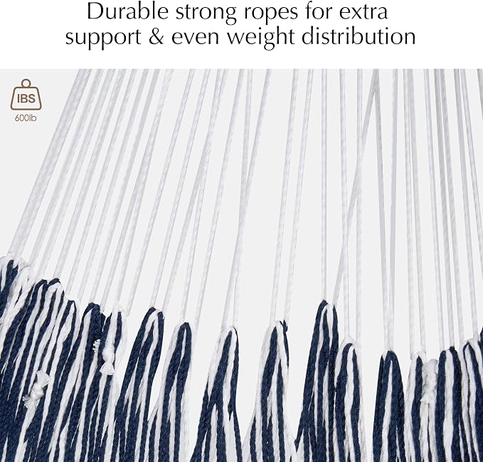 PNAEUT Handwoven Mayan Hammock, Thick Soft Rope Double Hammock for Outdoor Outside & Indoor, 600 lbs Capacity Heavy-Duty, Includes Tree Straps, Carabiners & Carrying Bag (Chasm, X-Large) - Image 6