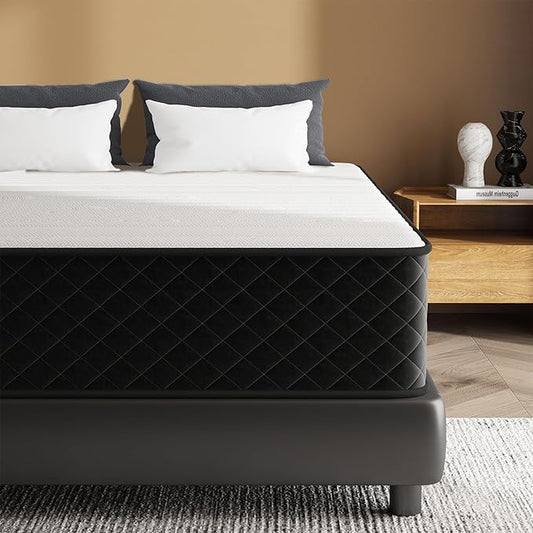 Traumliebe Full Mattress, 12 Inch Hybrid Mattress with Pocket Springs and Memory Foam, Medium Firm Support, Motion Isolation, Breathable Comfort Layer, Mattress in a Box