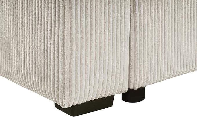 Eafurn Oversized U Shaped Modular Sectional Sofa, 115" Oversized Corduroy Upholstered Couch with Spacious Chaise Lounge & 3 Throw Pillows for Living Room, Apartment, Office