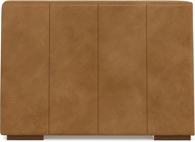 SIMPLIHOME Rex Corner Sofa Module in Full-Grain Genuine Leather, Sienna, 38-inches Wide, Handcrafted Modern-Style Corner Accent Chair for Living Room and Family Room