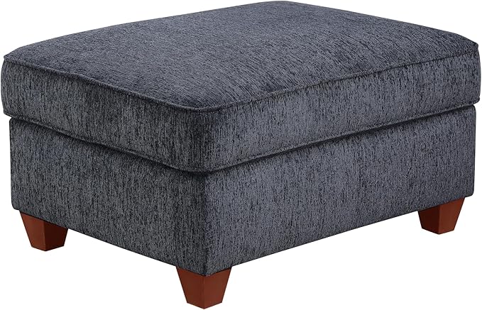 Ball & Cast 116" L-Shaped Sectional Couch with Movable Ottoman & 6 Throw Pillow,7 Seat Chenille Upholstered Sectional Sofa W/Wide Armrest,DIY Combination,Comfy Sectionals Set for Living Room,Dark Gray
