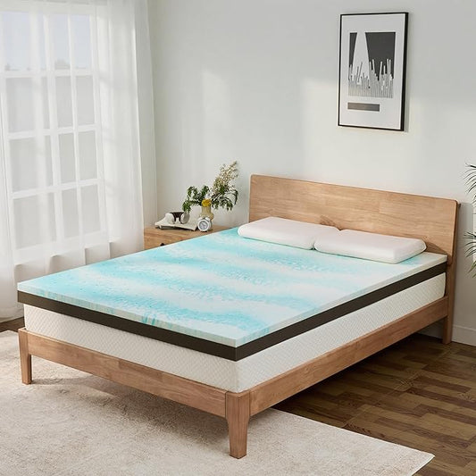 Firm to Extra Firm Mattress Topper California King Size 3 Inch, Pain Relieving Foam Bed Topper for Extra Support, Gel Memory Foam&High-Density Foam Mattress Pad, CertiPUR-US Certified