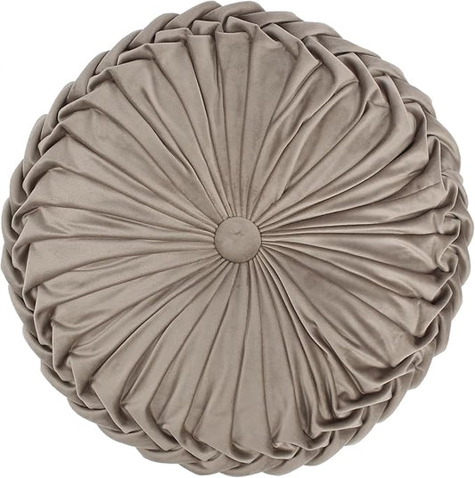 Levtex Home - Pisa - Decorative Pillow (16in. Round) - Round Velvet - Taupe Velvet