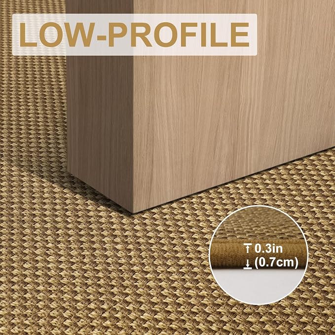 LEKEEPGO Door Mat 17"x29", Low-Profile Door Mat Indoor Entrance, Non Slip Rubber Backing Front Indoor Door Mats, Washable Absorbent Entry Doormat Inside Door Mats Resist Dirt Entryway Mat, Light Brown - Image 6