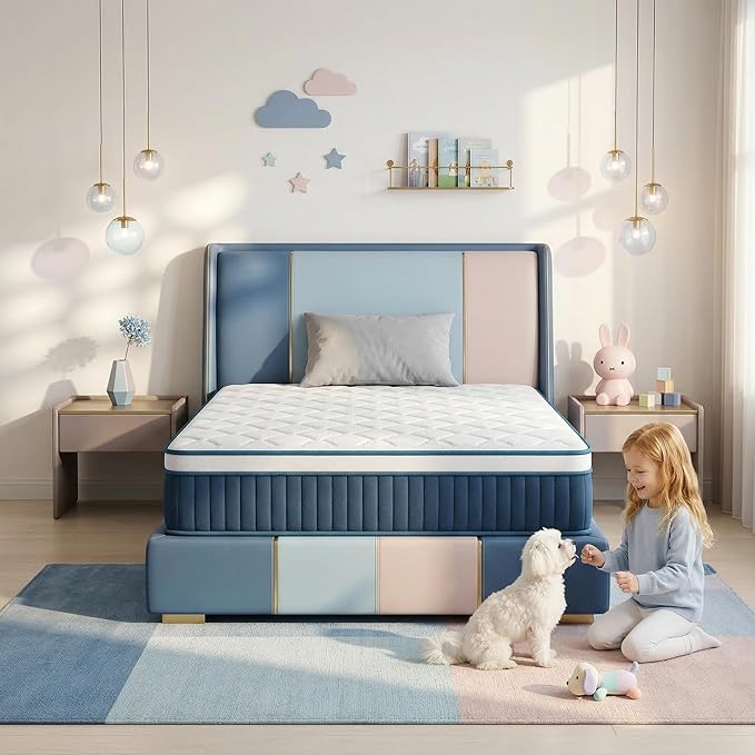 Twin Size Mattress - 12 Inch Twin Mattress- Hybrid Memory Foam Mattress,Pressure Relief, Cooling Breathable Cover, CertiPUR-US Certified, Bed-in-a-Box