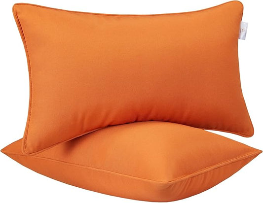 JMGBird Outdoor Pillows Water-Repellent Set of 2 Outdoor Lumbar Pillows with Insert Included 12×20 Inch Outdoor Pillow for Patio Furniture