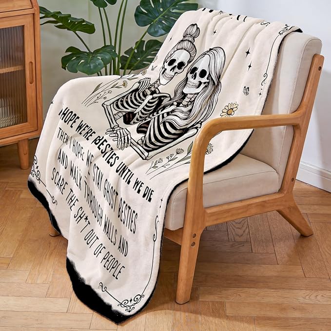 Bestie Gifts for Women, Flannel Soft Best Friend Blanket Decorations, for Women, Bestie BFF Bestfriend Present for Female - 50" x 60"