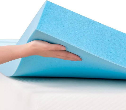 Hokway 3 Inch Mattress Topper Memory Foam King Mattress Pad Bed Topper Ventilated High Density Pad, CertiPUR-US Certified