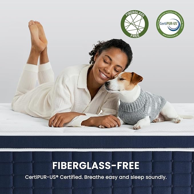 Coolvie 12 Inch Queen Mattress - Breathable Multi-Layer Hybrid with 5-Zone Pocket Springs for Natural Body Contouring - Fiberglass Free - Medium Firm Pressure Relief - 60x80 Bed in a Box