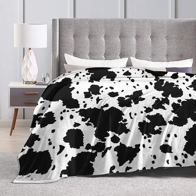 Cow Blanket for Adults, Cow Print Blankets and Throws, Cowhide Blanket for Girls, Cute Blankets for Teen Girls, Cow Print Stuff for Women, Highland Cow Decor for Bedroom, Cow Gifts for Women 50"x 60"