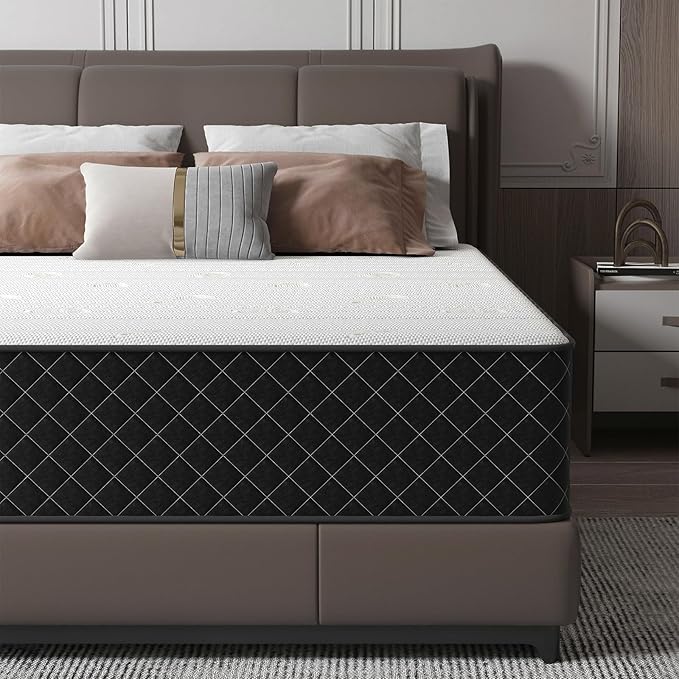Full Mattress, 12 Inch Hybrid Mattress Full Size with Breathable Foam and Individually Pocket Spring, Memory Foam Mattresses for Back Pain Relief, Medium Firm Full Size Mattress in a Box, 75x54x12inch