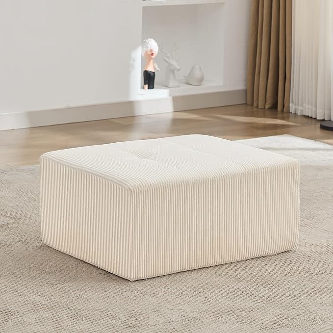 KIGOTY Modular Sectional Sofa, Comfy Cloud Sectional Couch, Soft Ottoman, Modern Boneless Couch for Living Room, No Assembly Required,White