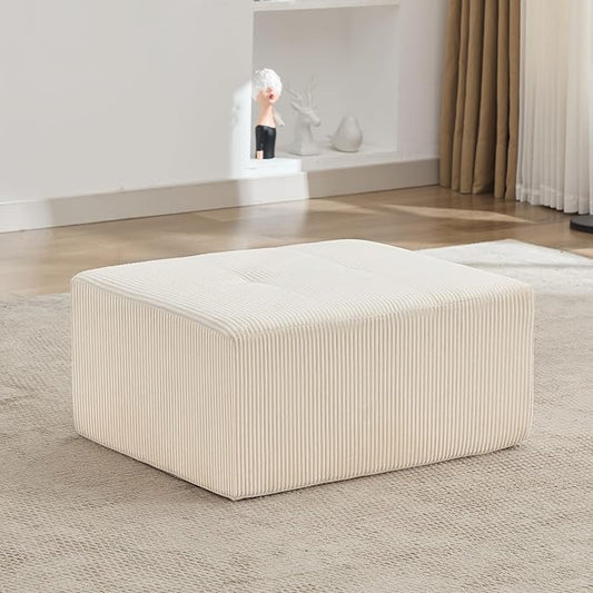 KIGOTY Modular Sectional Sofa, Comfy Cloud Sectional Couch, Soft Ottoman, Modern Boneless Couch for Living Room, No Assembly Required,White