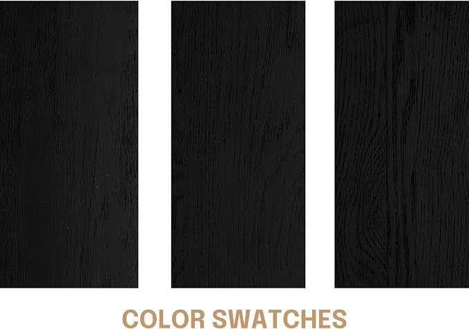 NTC Solid Oak Lux Nightstand with Drawer, Mid Century Modern Side Table Bedroom, Bedside Furniture, Night Stand, End Table, Easy Assembly - Burnt Black - Image 6