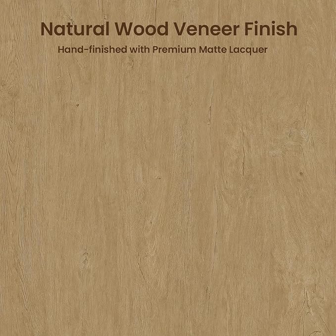 47" Modern Coffee Table, Center Table for Living Room, Large Wooden Rectangular Coffee Tables for Living Room,Office,Wood Thick Design,Real Wood Veneer,Natural Oak