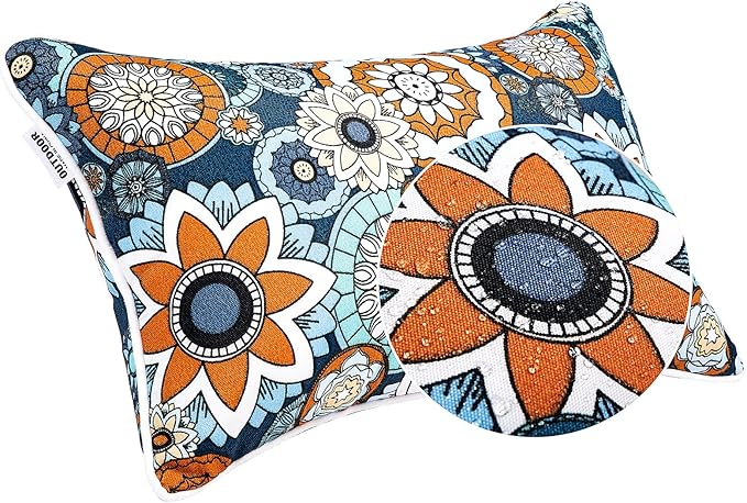 JMGBird 12×20 Inch Outdoor Lumbar Pillows Pack of 2 Water-Repellent Throw Pillows with Insert Rectangular Decorative Garden Cushion for Home Furniture Patio Coach Sofa
