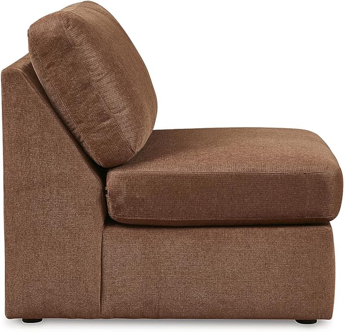 Signature Design by Ashley Modmax Stain Resistant Urban Modular L-Shaped 4-Piece Sectional with Reversible Cushions, Removable Covers and 3 Accent Pillows, Orange