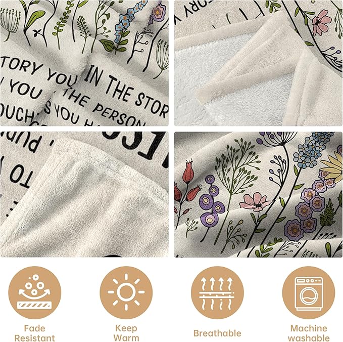 Afterprints 70th Birthday Gifts for Women, Chapter 70 Birthday Blanket, 70 Year Old Bday Gift for Woman, Mom, Friend, Sister, 70th Birthday Decorations, Turning 70 Throw Blankets 50'' x 60''