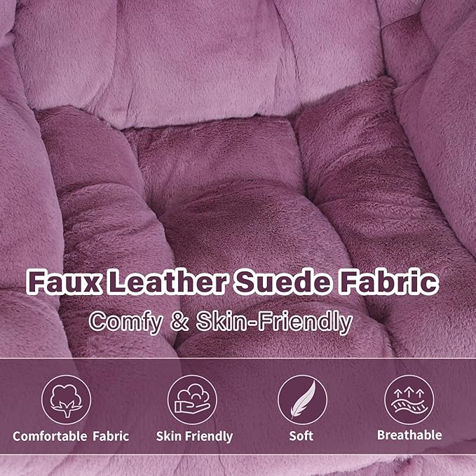 Lazy Chair with Ottoman, Modern Accent Chair Contemporary Lounge Leisure Sofa Chair with Armrests, Reading Chair and Folding Footstool Set for Living Room, Bedroom, Office