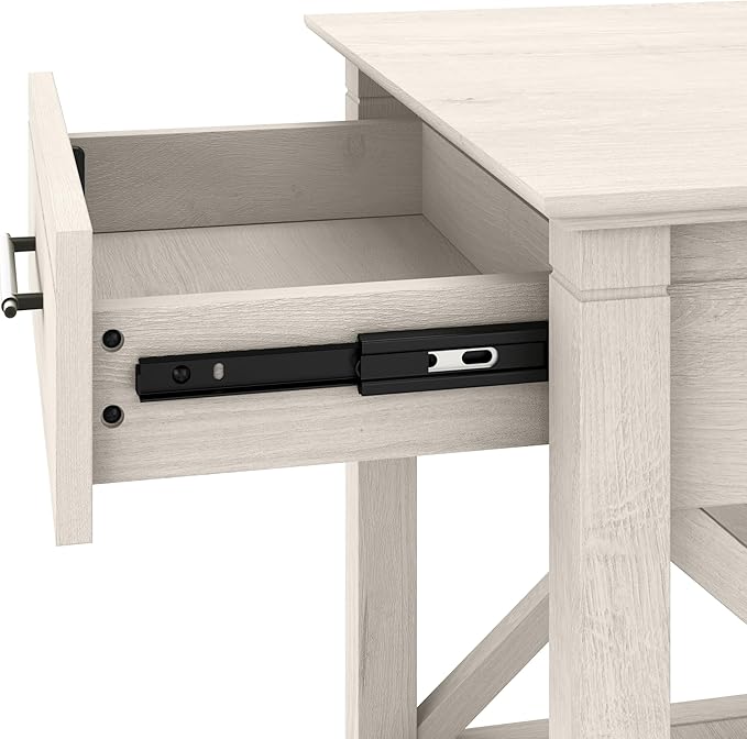 Bush Home Key West Coffee Table with Storage in Linen White Oak