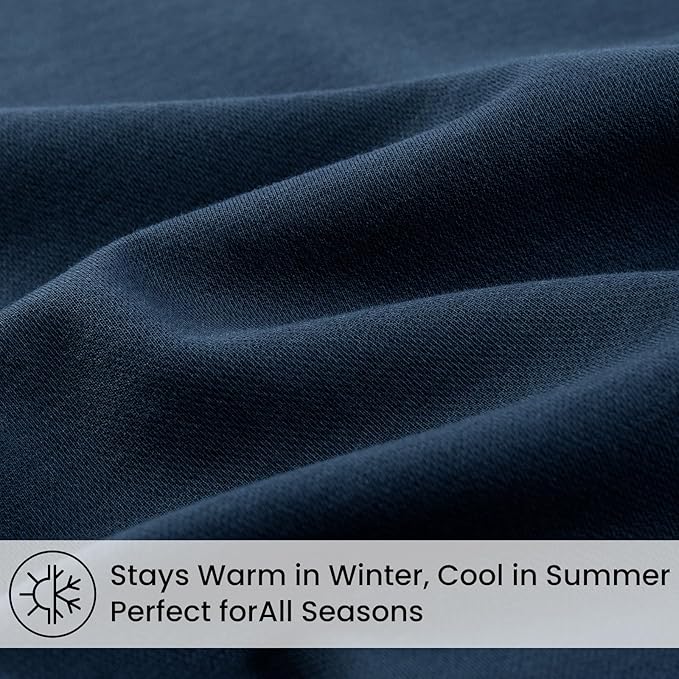 COHOME California King Size Comforter, All-Season Quilted Down Alternative Duvet Insert, Luxury Hotel GentleSoft Comforter with Anti-Clump Tech & 8 Tabs - Reversible - Navy Blue 96 x104 inches