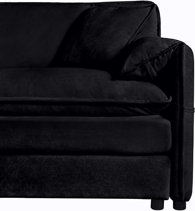 143-Inch U-Shaped Sectional Cloud Sofa Oversized Modular 6 Seaters Sofa Couch with 2 Ottoman Chaise and Pillow Armrest, Chenille Upholstered Convertible Cloud Couch